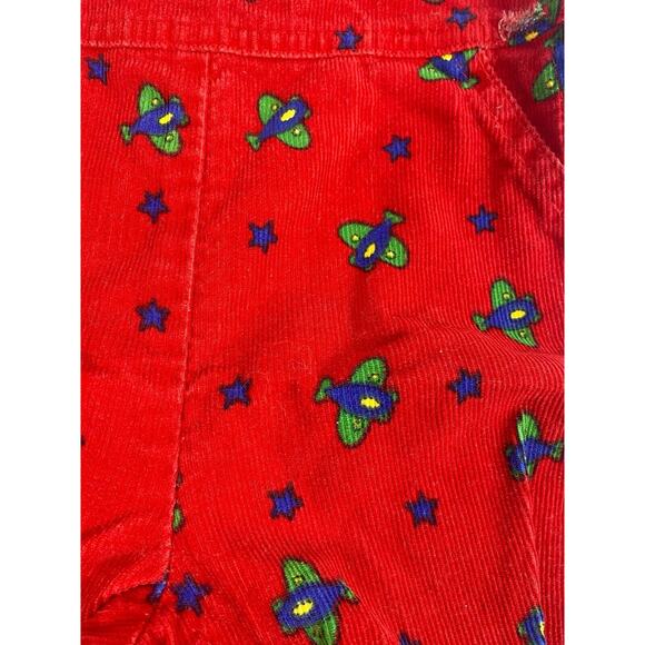 Oshkosh B'Gosh Baby Overalls 6-9M Baby Plane Airplane Corduroy Footed Vintage - Picture 7 of 12